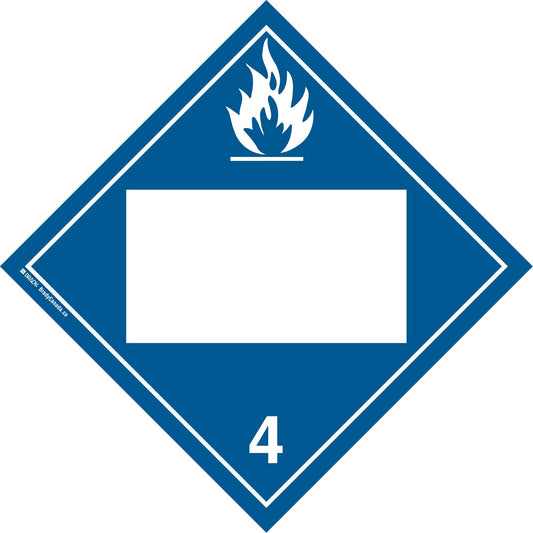 Dangerous When Wet TDG Placard, Adhesive Vinyl