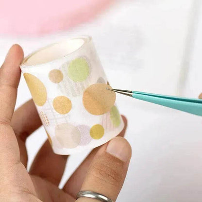 Stainless Steel Tweezers Macaron Colored Handbook And Paper Tape