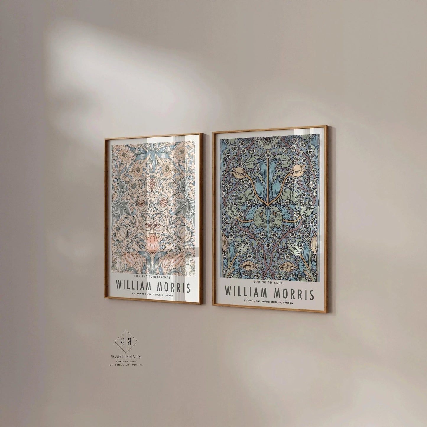 William Morris Prints: Botanical Art, Spring Thicket & Lily (Framed)