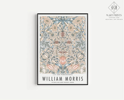William Morris Prints: Botanical Art, Spring Thicket & Lily (Framed)