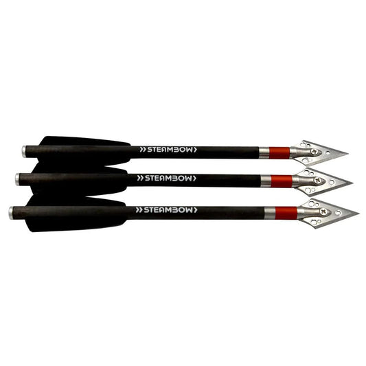Flèches de chasse Steambow Archery AR-Series Carbon - Pack de 3