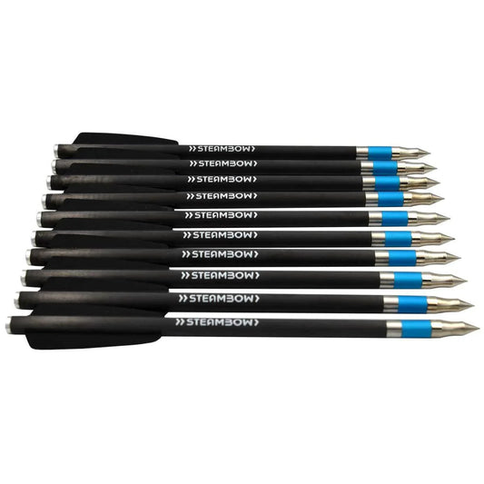 Flèches de tir à l'arc Steambow AR-Series en carbone - Pack de 10