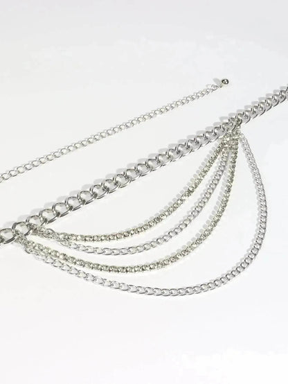 Summer Jewelry Hot Pants Chain Multilayer Chain Gold Fashion Jeans Hip Hop Punk Street Shooting Accessories Waist Chain Women