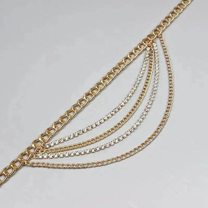Summer Jewelry Hot Pants Chain Multilayer Chain Gold Fashion Jeans Hip Hop Punk Street Shooting Accessories Waist Chain Women