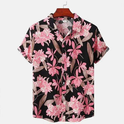 Chemise hawaïenne à manches courtes pour homme, imprimée en 3D