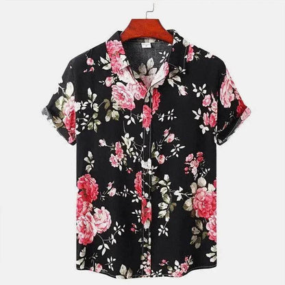 Chemise hawaïenne à manches courtes pour homme, imprimée en 3D