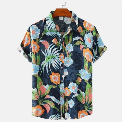 Chemise hawaïenne à manches courtes pour homme, imprimée en 3D