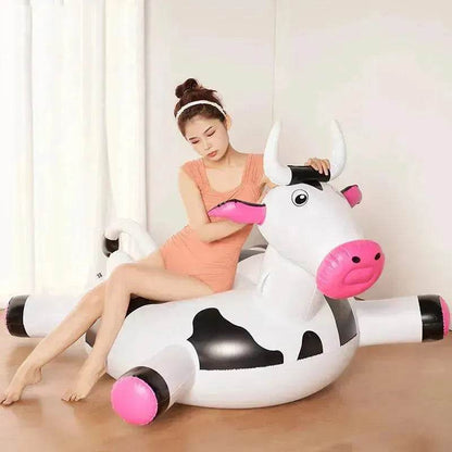 Summer Outdoor Water Inflatable Cows Floating Row Toys