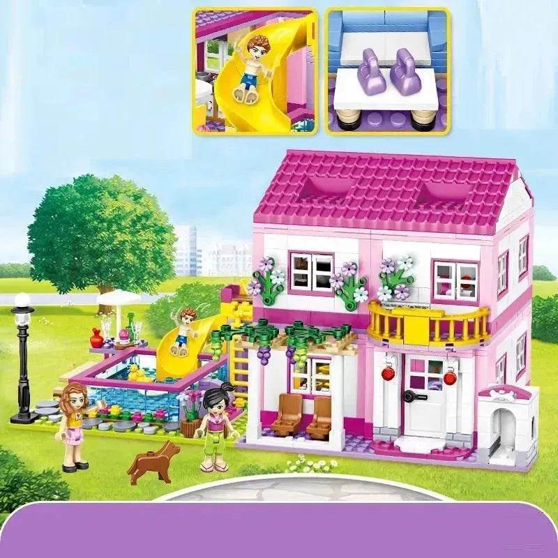Maison de jeu d'été Jouets de blocs de construction éducatifs pour enfants