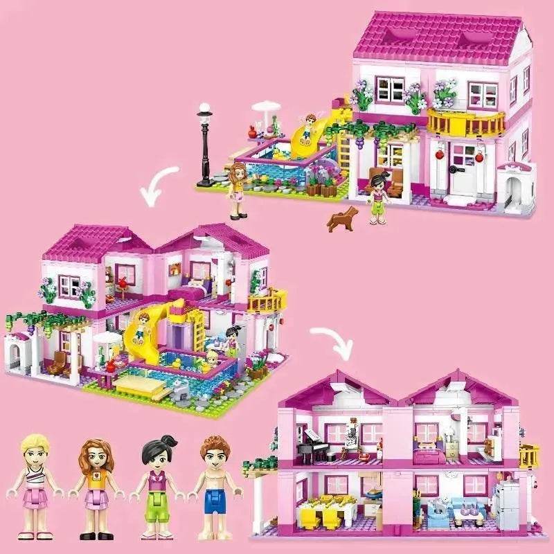 Maison de jeu d'été Jouets de blocs de construction éducatifs pour enfants