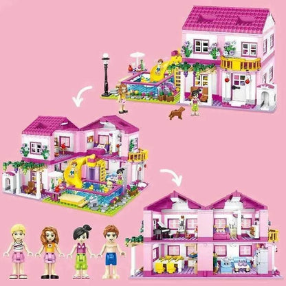 Maison de jeu d'été Jouets de blocs de construction éducatifs pour enfants