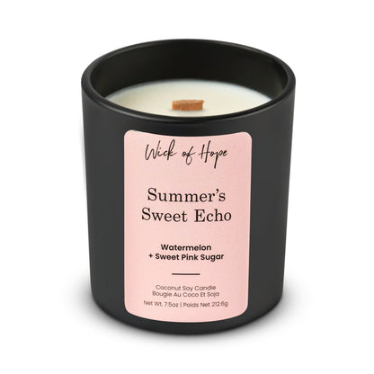Bougie Doux Écho de l'Été | Pastèque + Sucre Rose Sucré