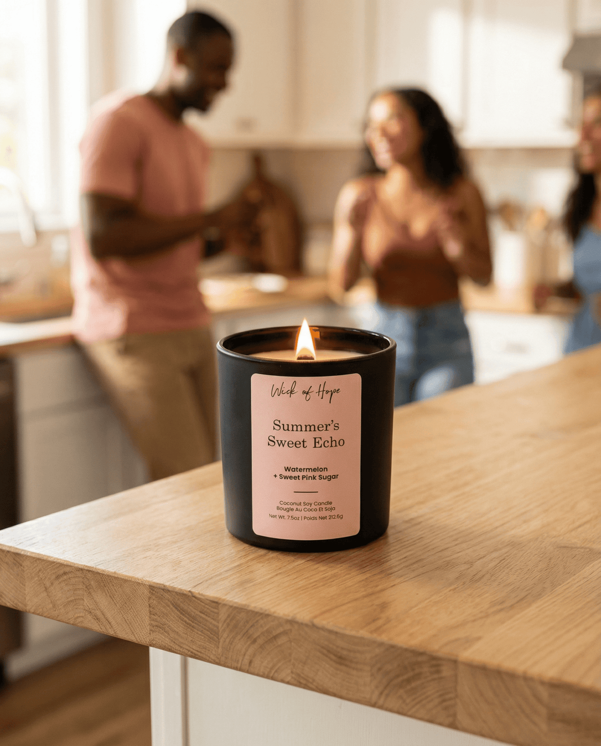 Bougie Doux Écho de l'Été | Pastèque + Sucre Rose Sucré