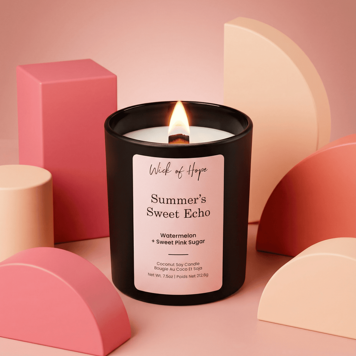 Bougie Doux Écho de l'Été | Pastèque + Sucre Rose Sucré