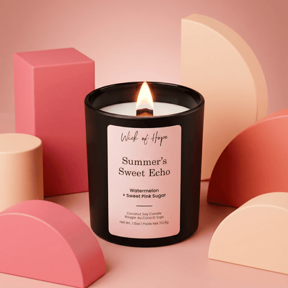 Bougie Doux Écho de l'Été | Pastèque + Sucre Rose Sucré