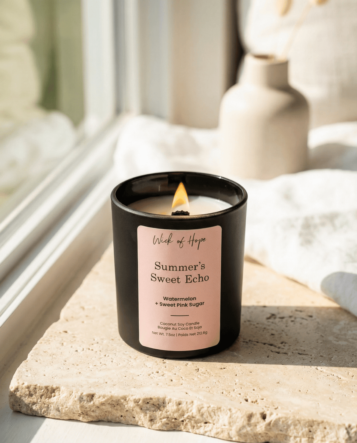 Bougie Doux Écho de l'Été | Pastèque + Sucre Rose Sucré