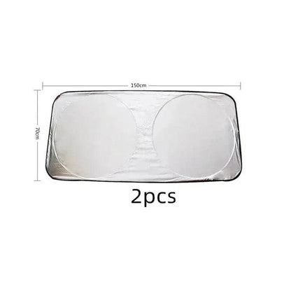 Sun block coated silver cloth material double circle