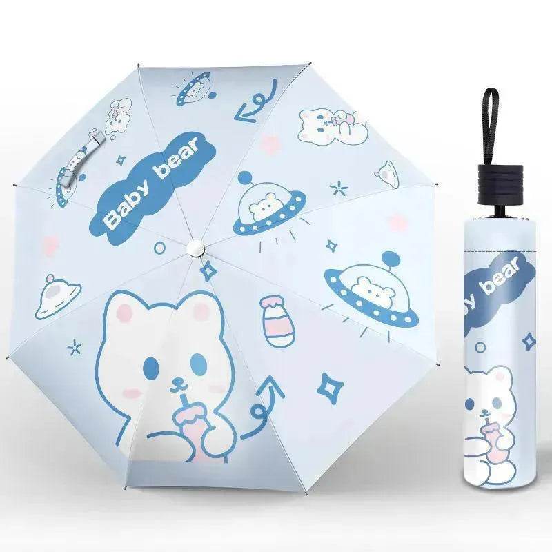Sun Umbrella Umbrella Dual-Use Cute Lightweight Automatic Folding Umbrella