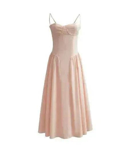 Suspender Dress Summer Elegant Low-cut Slim Backless Sling Dress For Women Clothing Party Evening