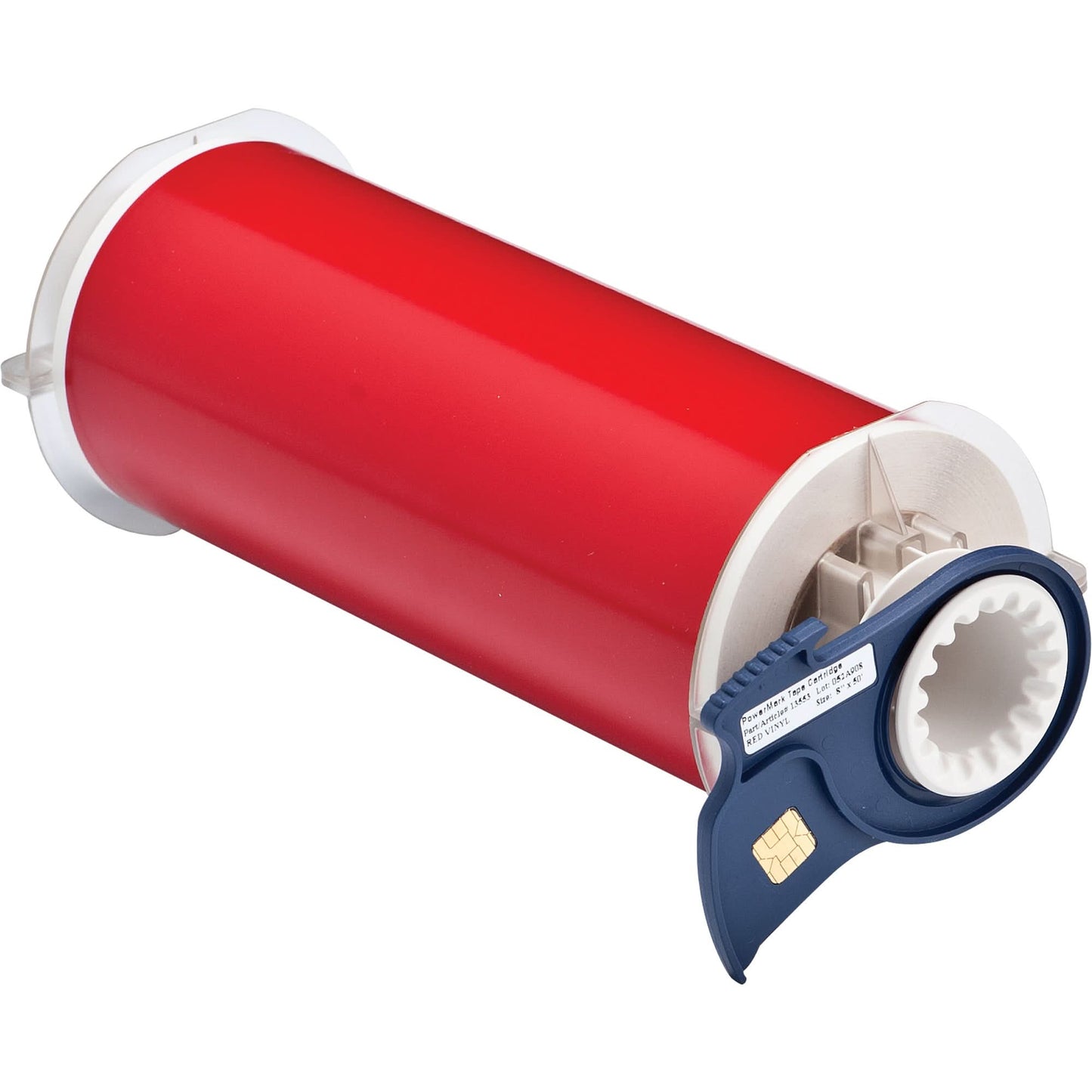 Indoor-Outdoor Label Printer Tape, Vinyl, Red, 8" Width