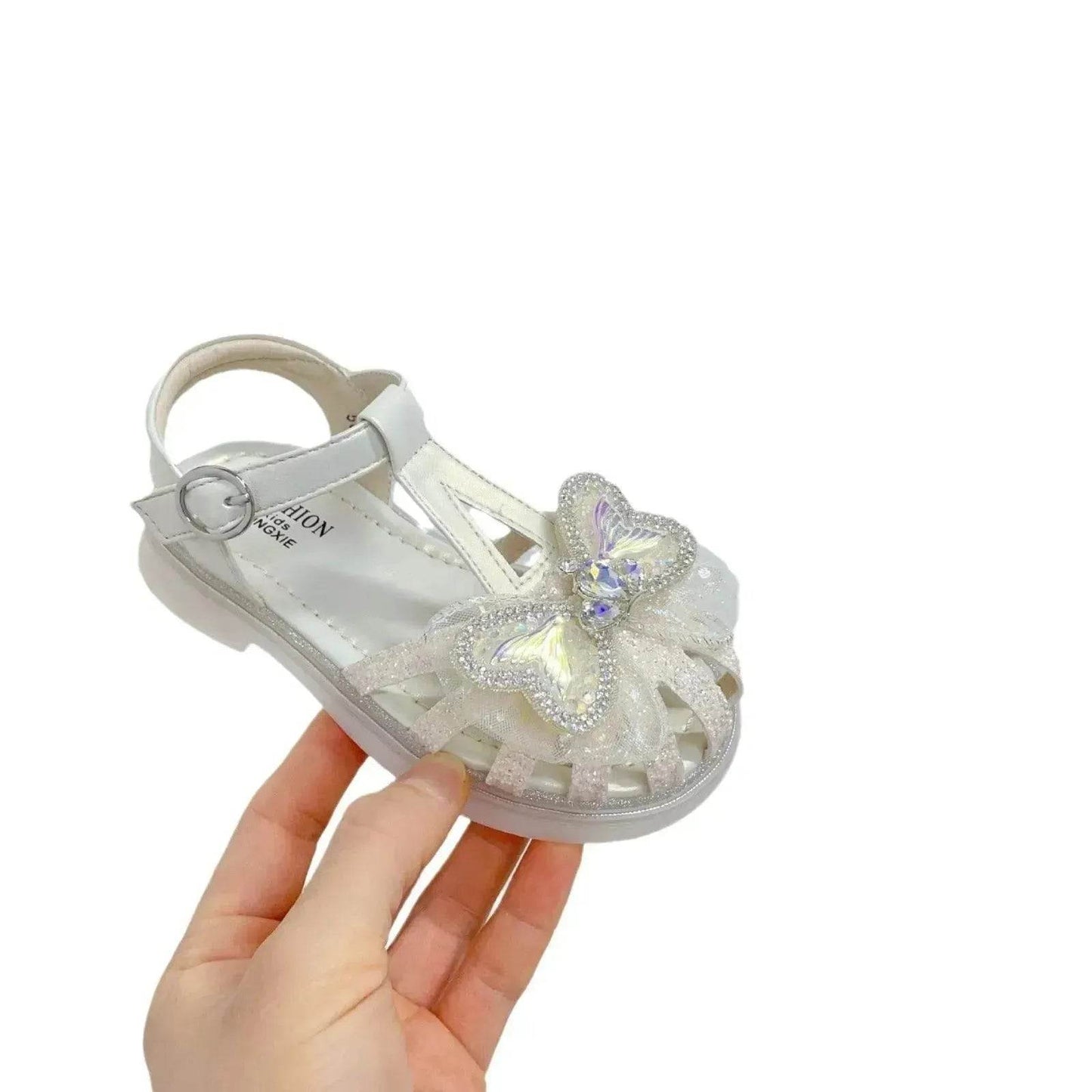 Sweet Western Style Mermaid Tail Bowknot Baby Hollow Out Bird's Nest Sandal