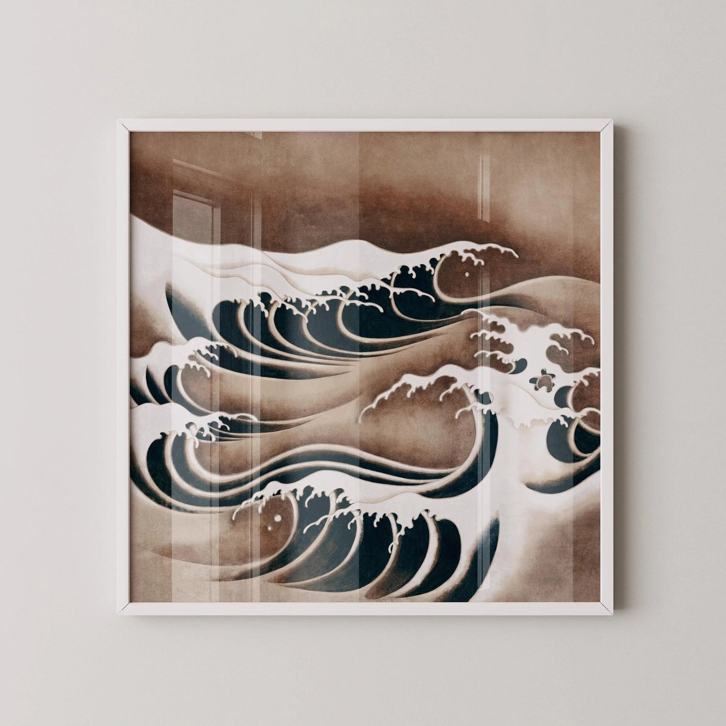 Estampe d'art Vagues japonaises : Giclée vintage Vagues de l'océan (1x1)