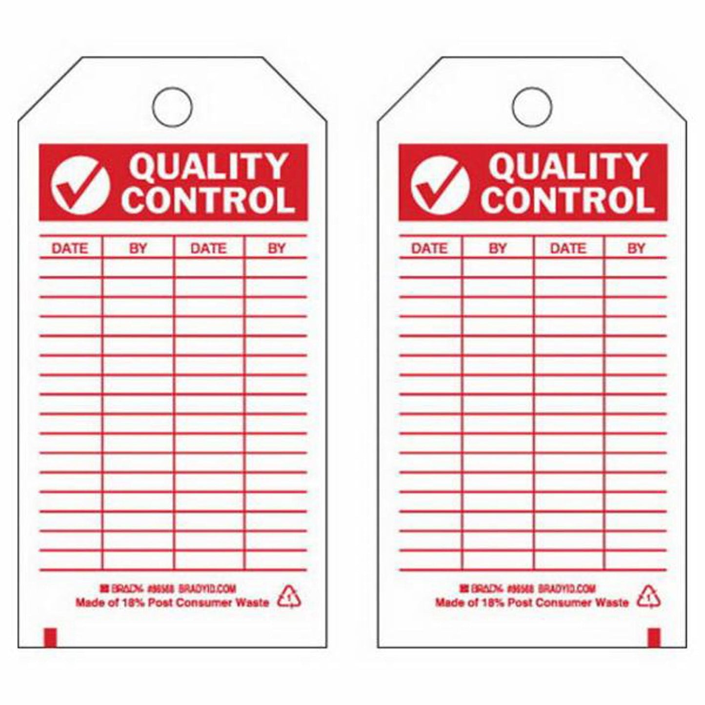 Material Control Tags, Polyester, 3" W x 5-3/4" H, English