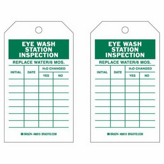 Inspection Record Tags, Polyester, 4" W x 7" H, English