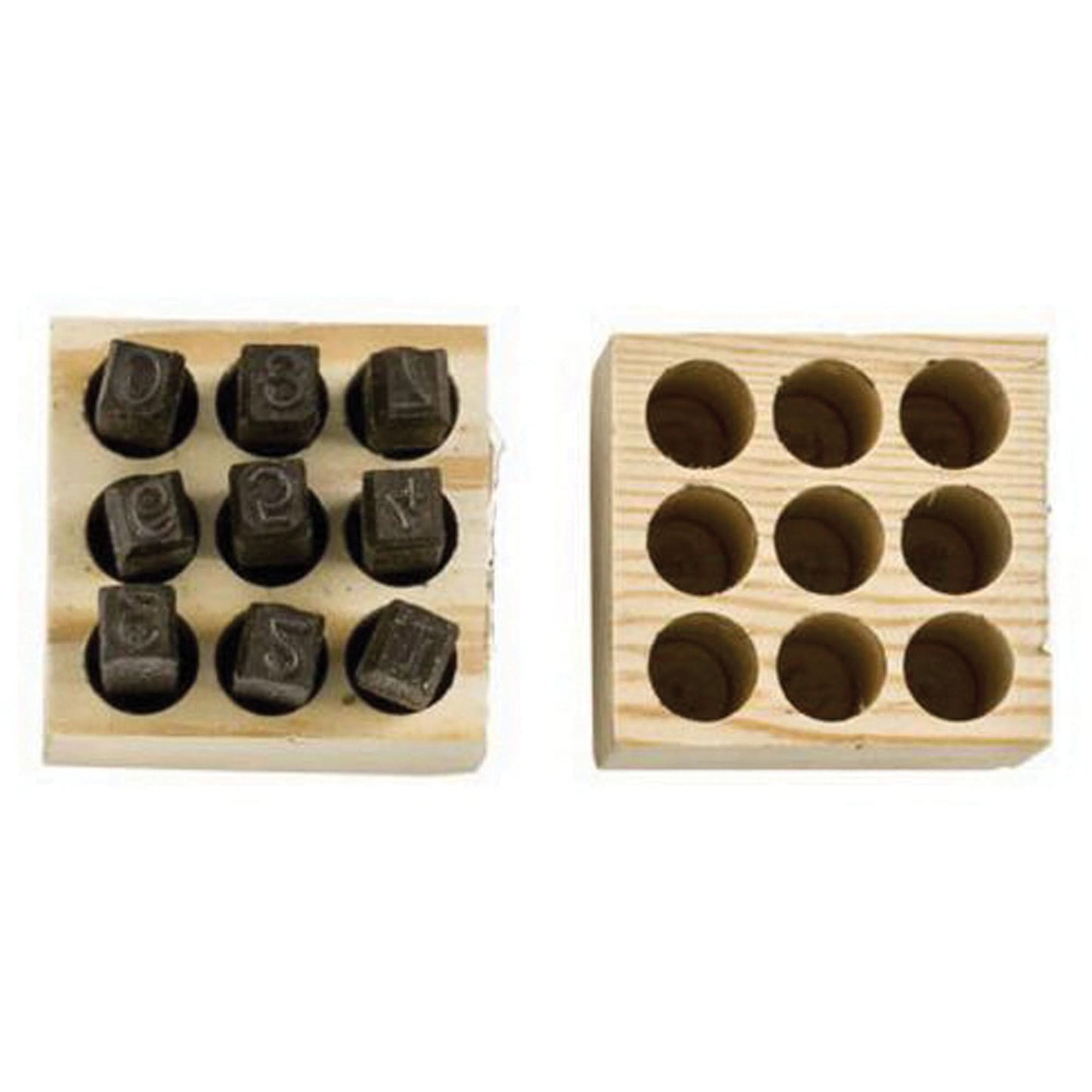 Number Steel Stamp Punch Set, # 4/6/3/2/1/8/9/7/5, 1/4"