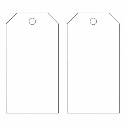 Blank Accident Prevention Tags, Metal, 3" W x 5-3/4" H