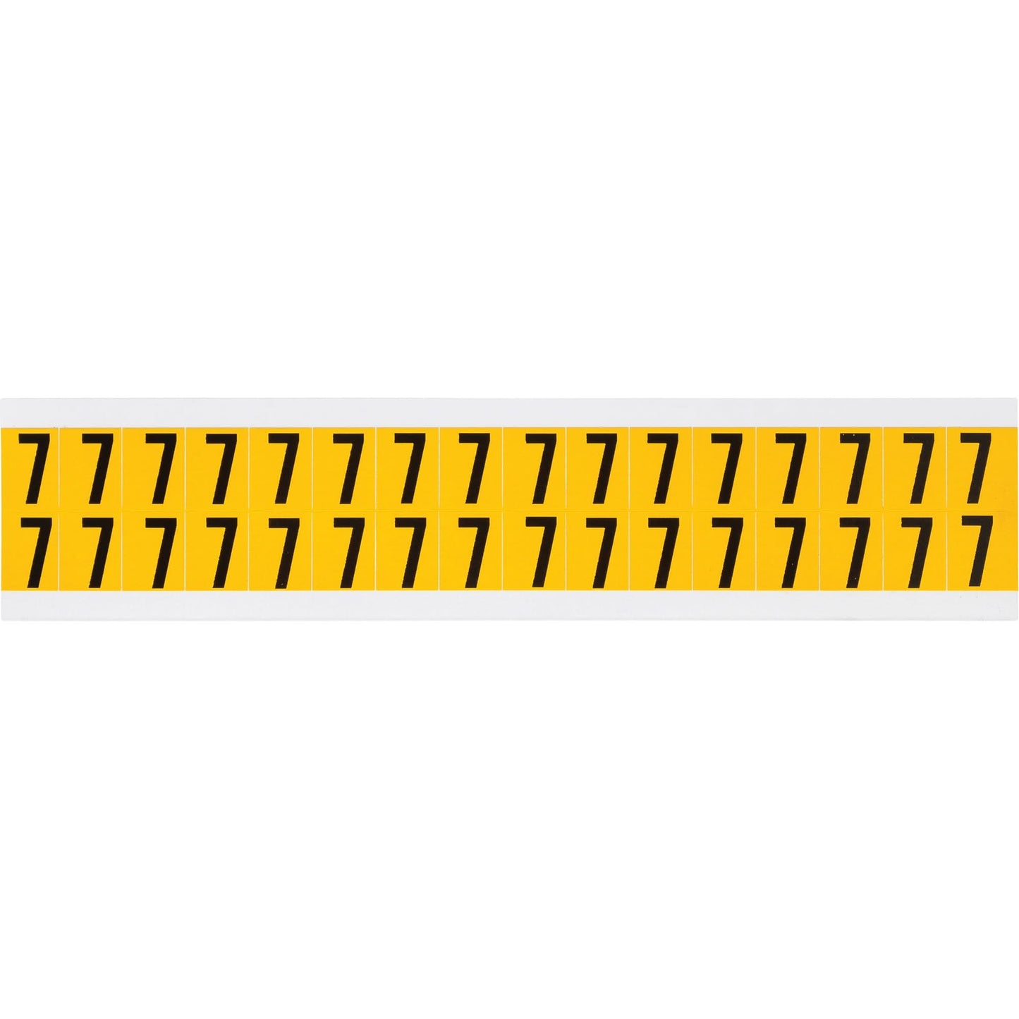 Individual Number and Letter Labels, 7, 5/8" H, Black on Yellow