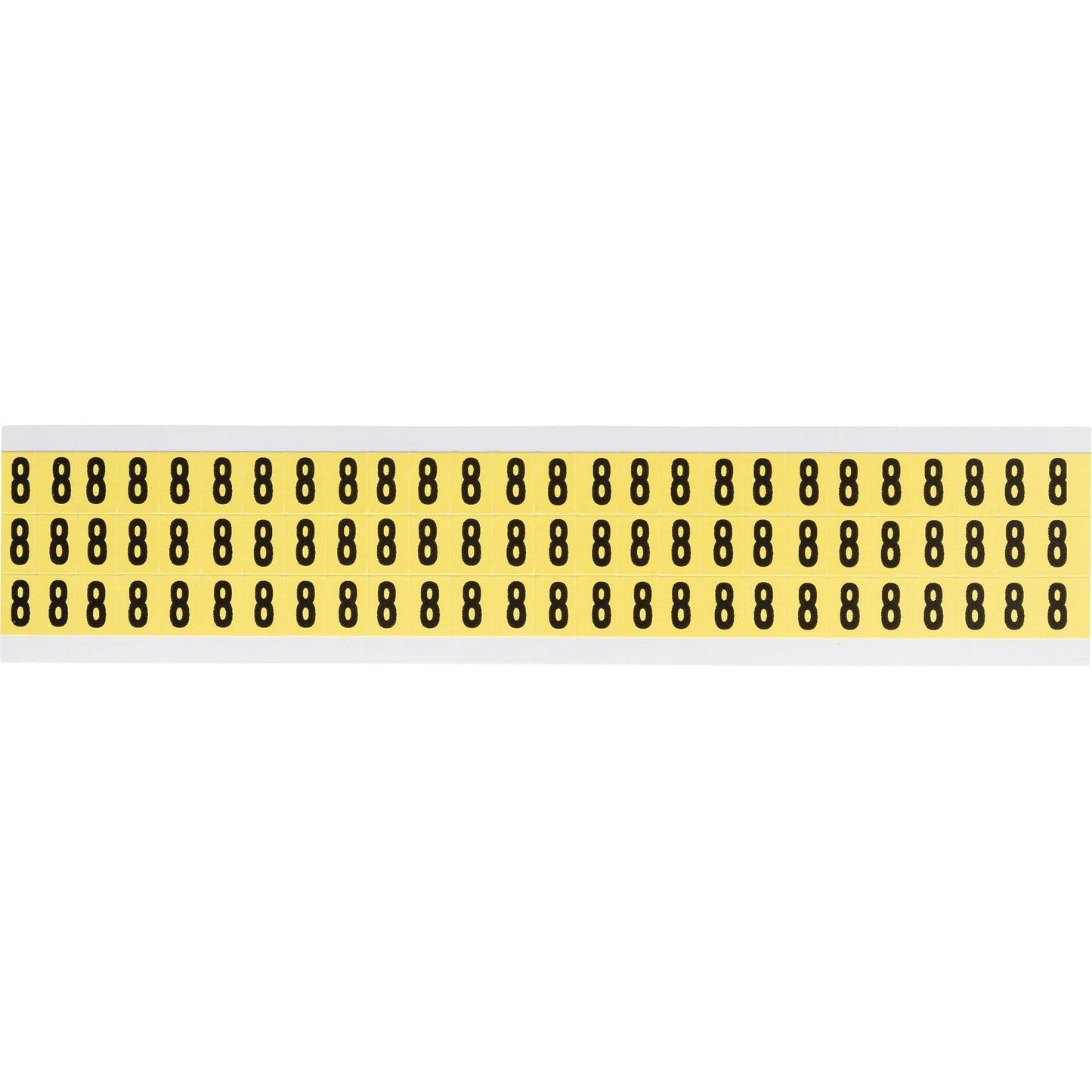 Individual Number and Letter Labels, 9, 5/8" H, Black on Yellow