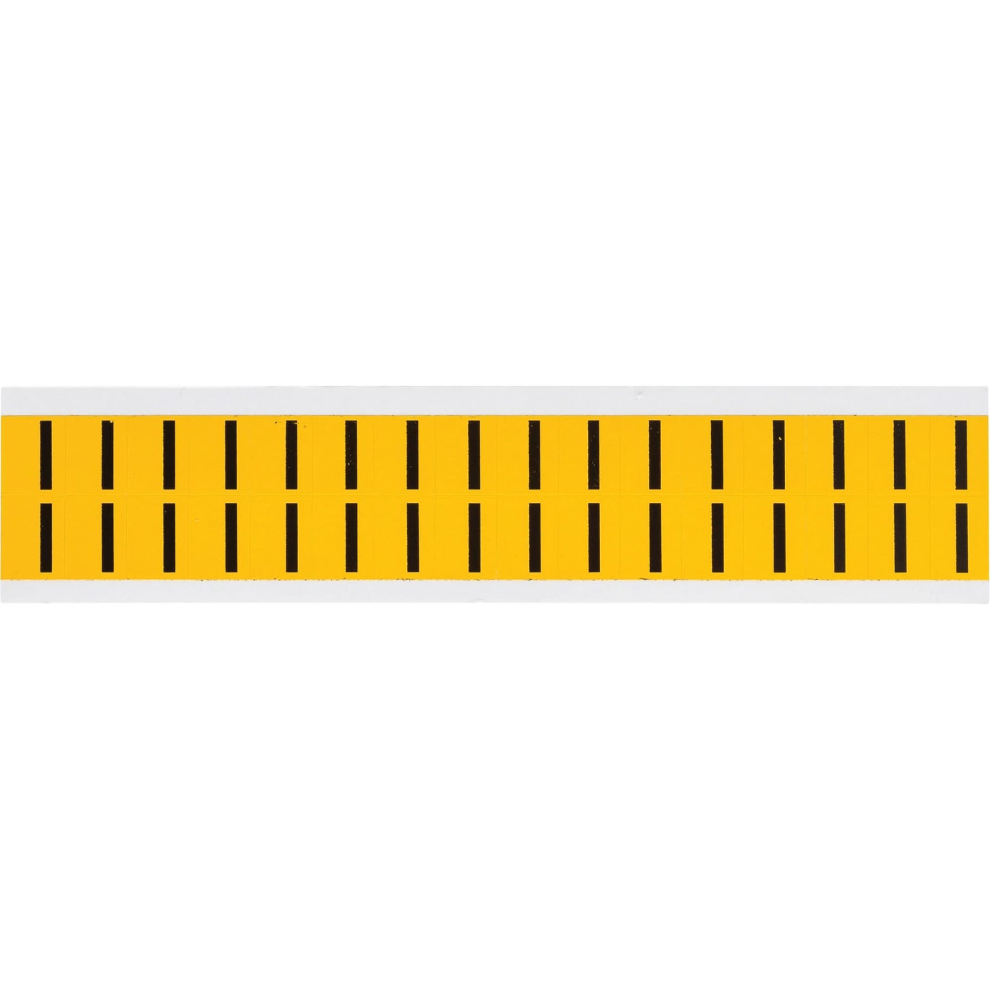 Individual Number and Letter Labels, I, 5/8" H, Black on Yellow