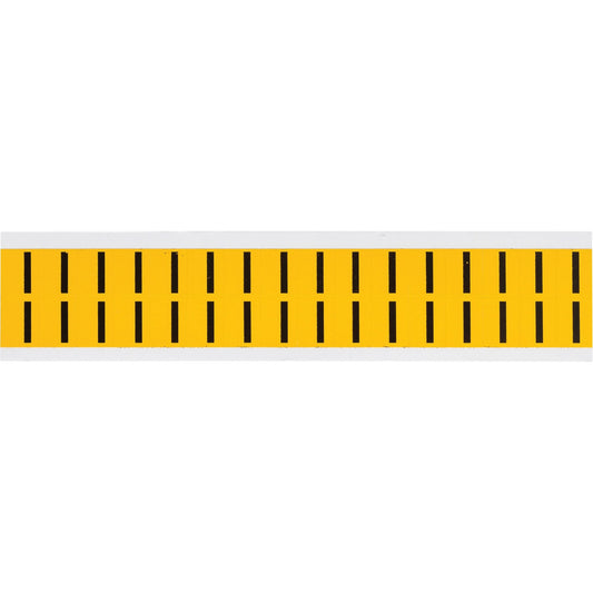 Individual Number and Letter Labels, I, 5/8" H, Black on Yellow