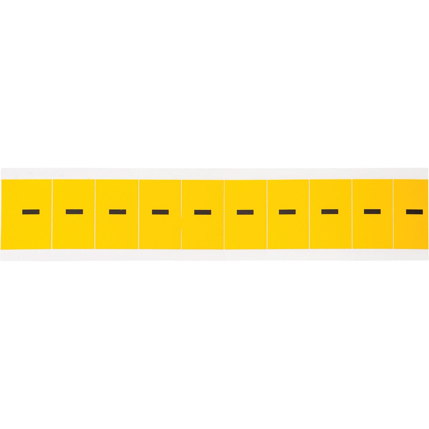 Individual Number & Letter Labels, Dash (-), 1" H, Black on Yellow