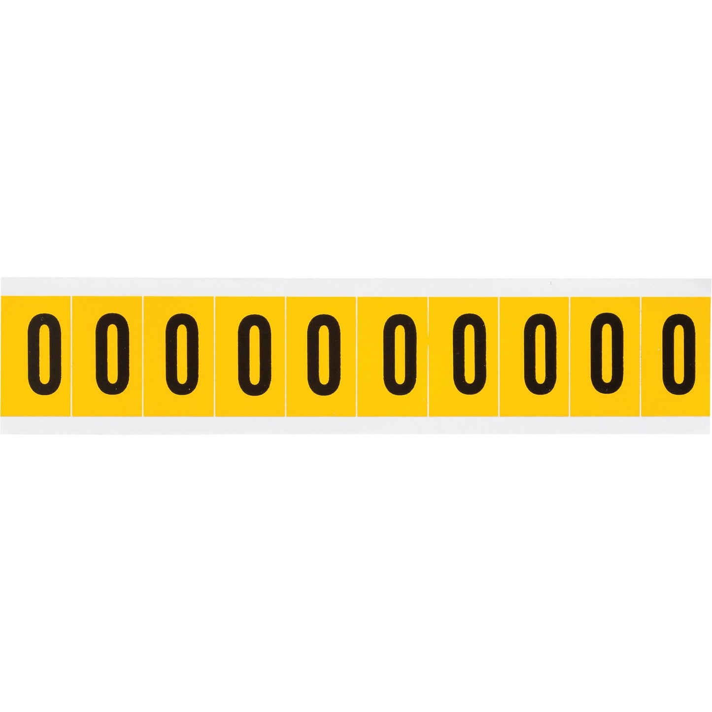 Individual Number & Letter Labels, O, 1" H, Black on Yellow