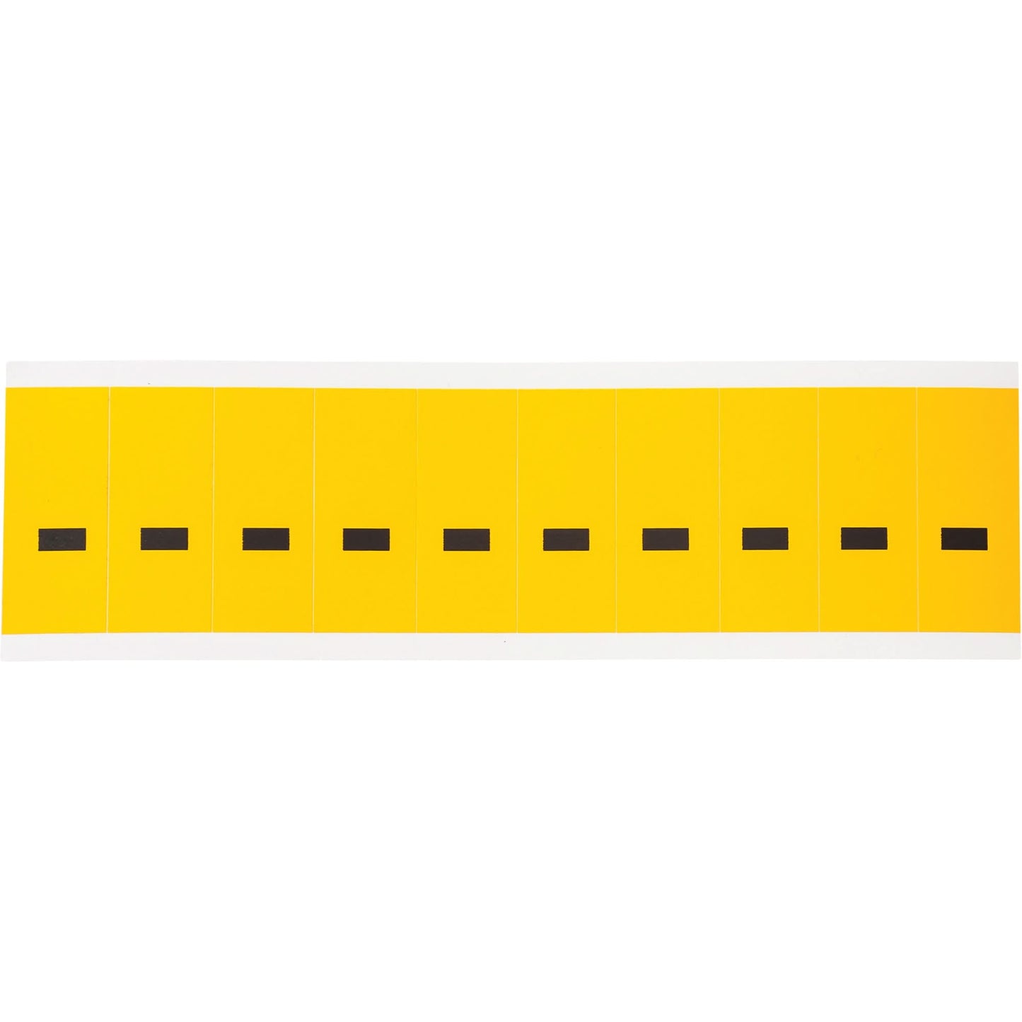 Individual Number & Letter Labels, Dash (-), 2" H, Black on Yellow