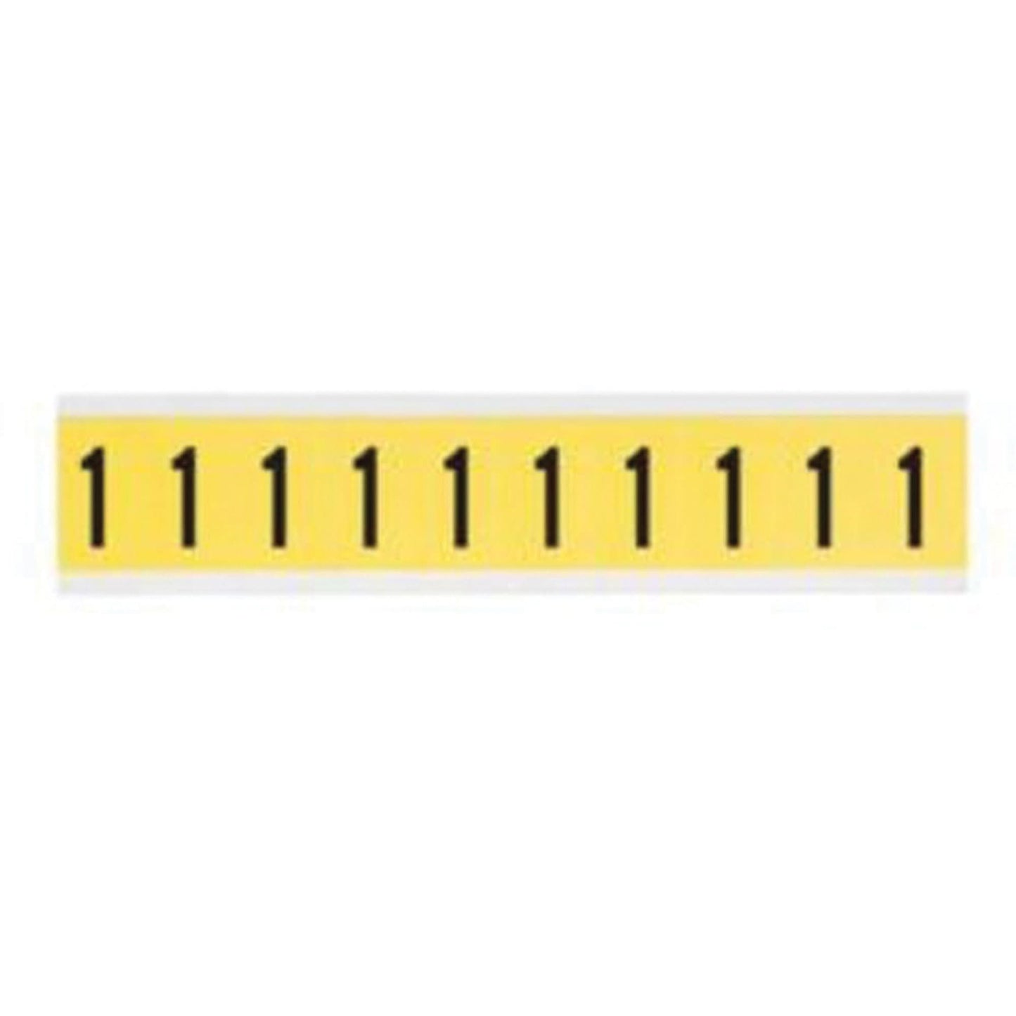 Repositionable Individual Number and Letter Labels, 1, 1" H, Black on Yellow