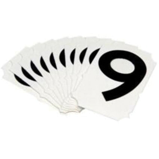 Quick-Align® Individual Gothic Number and Letter Labels, 9, 2" H, Black
