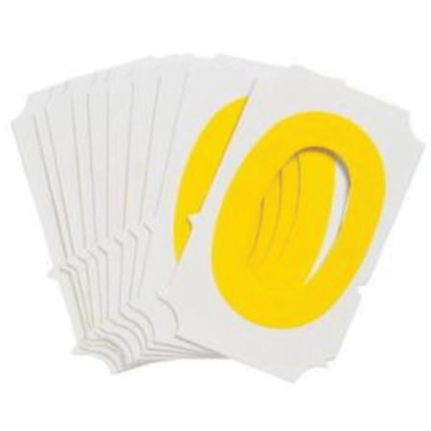 Quick-Align® Individual Gothic Number and Letter Labels, 0, 2" H, Yellow