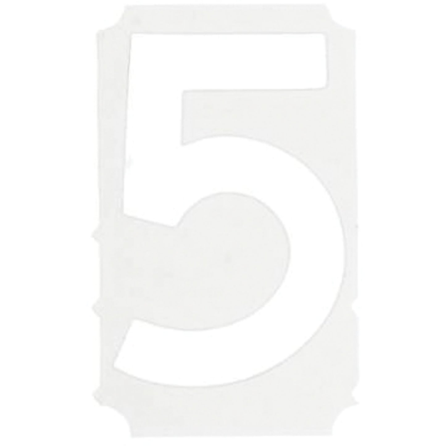 Quick-Align® Individual Gothic Number and Letter Labels, 5, 2" H, White