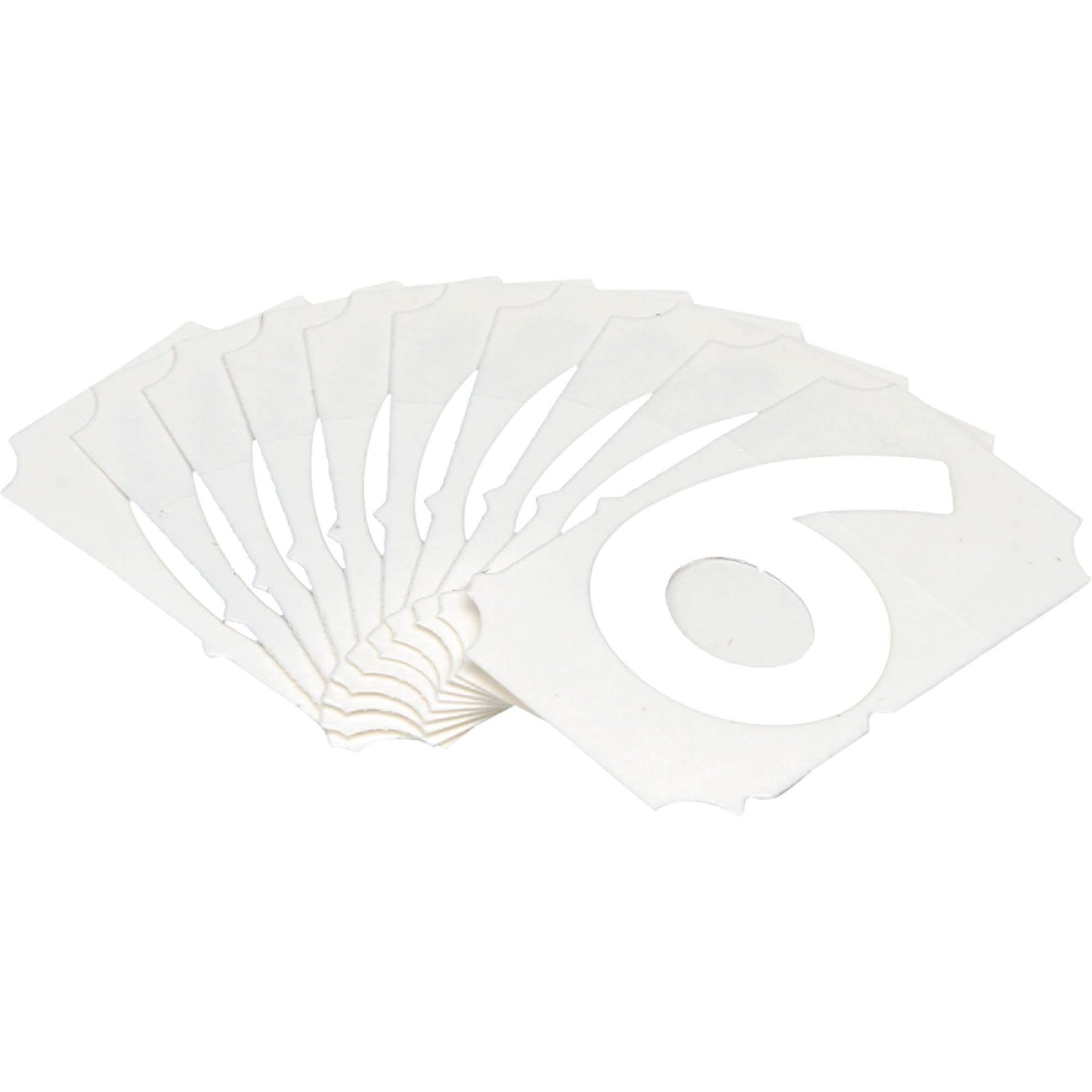 Quick-Align® Individual Gothic Number and Letter Labels, 6, 2" H, White