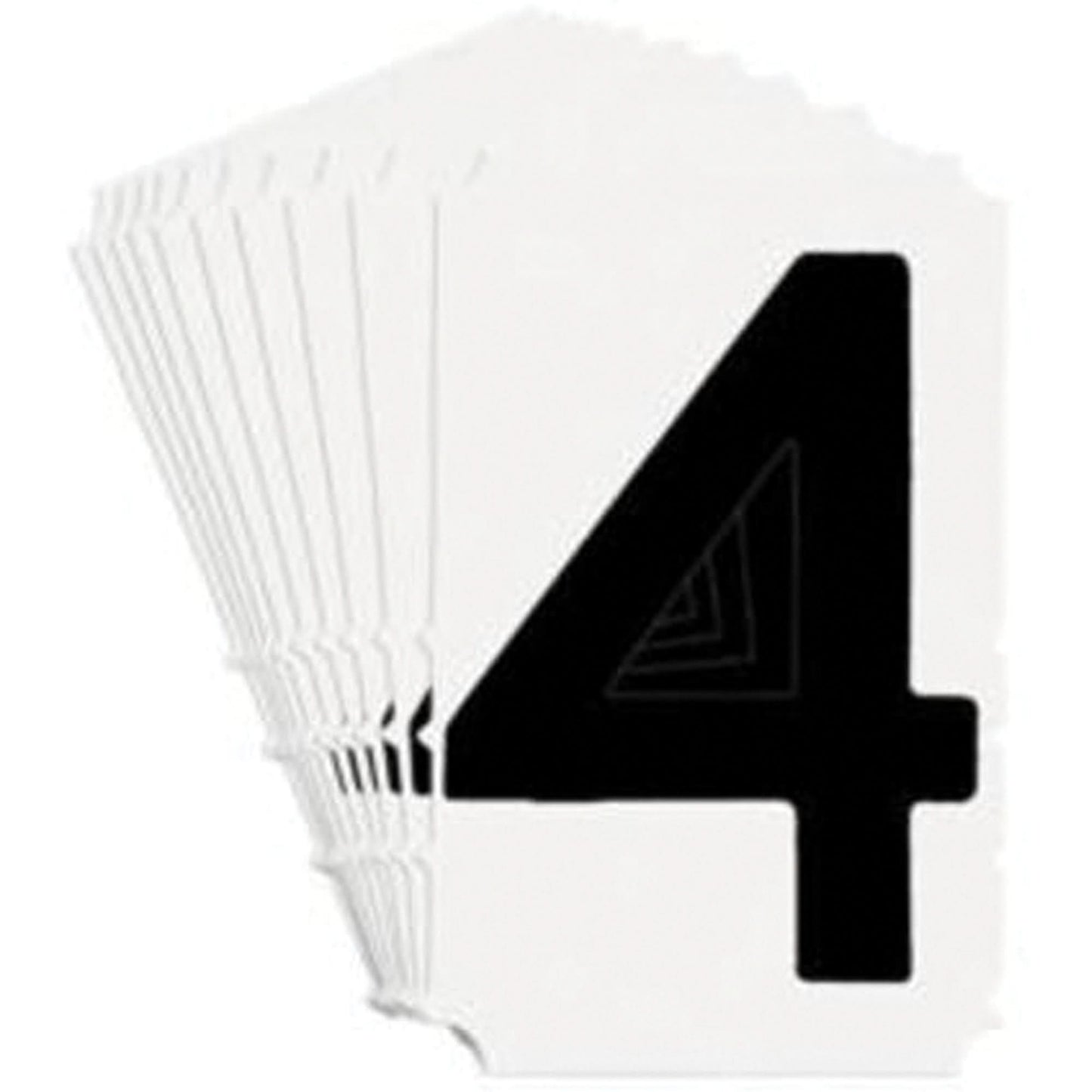 Quick-Align® Individual Gothic Number and Letter Labels, 4, 3" H, Black
