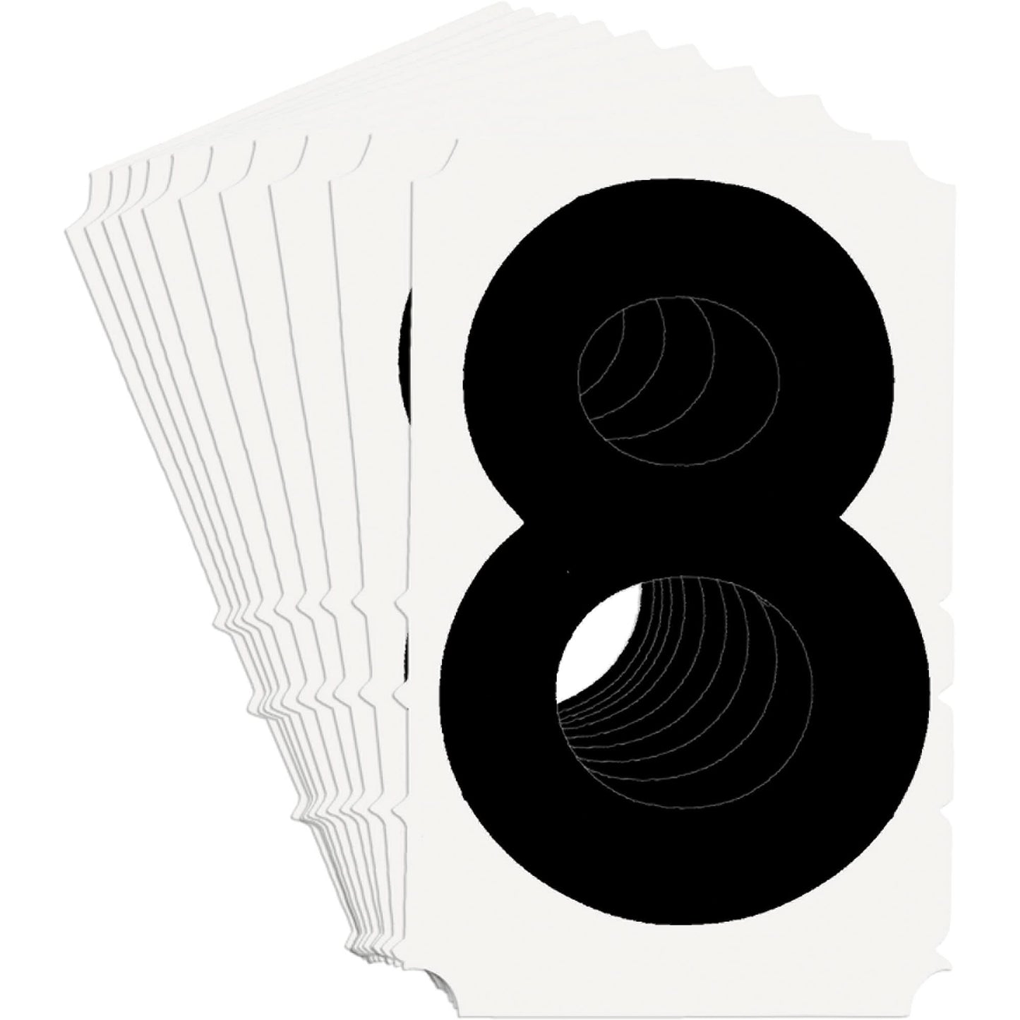 Quick-Align® Individual Gothic Number and Letter Labels, 8, 3" H, Black