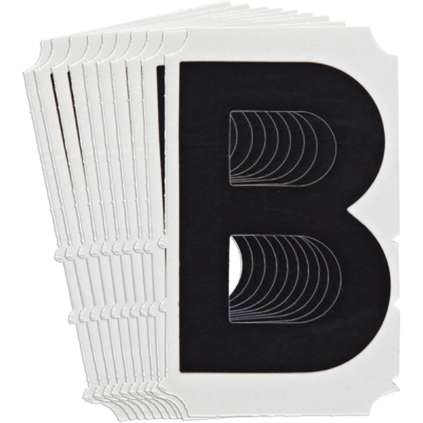Quick-Align® Individual Gothic Number and Letter Labels, B, 3" H, Black