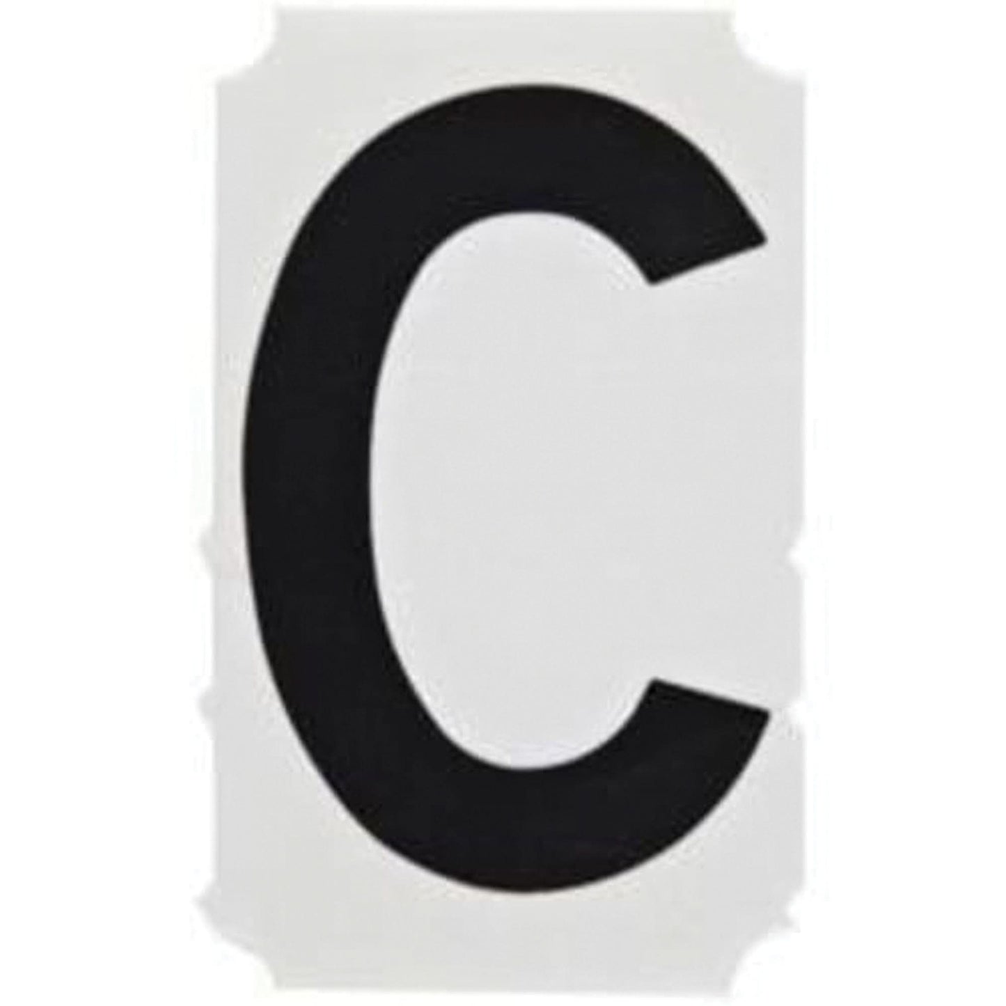 Quick-Align® Individual Gothic Number and Letter Labels, C, 3" H, Black