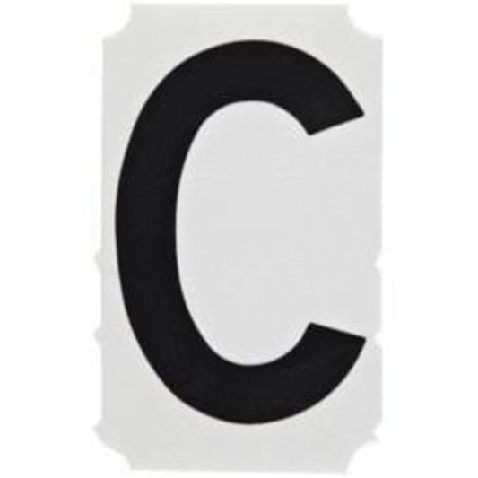 Étiquettes à chiffres et lettres gothiques individuelles Quick-Align®, C, 3 po H, Noir