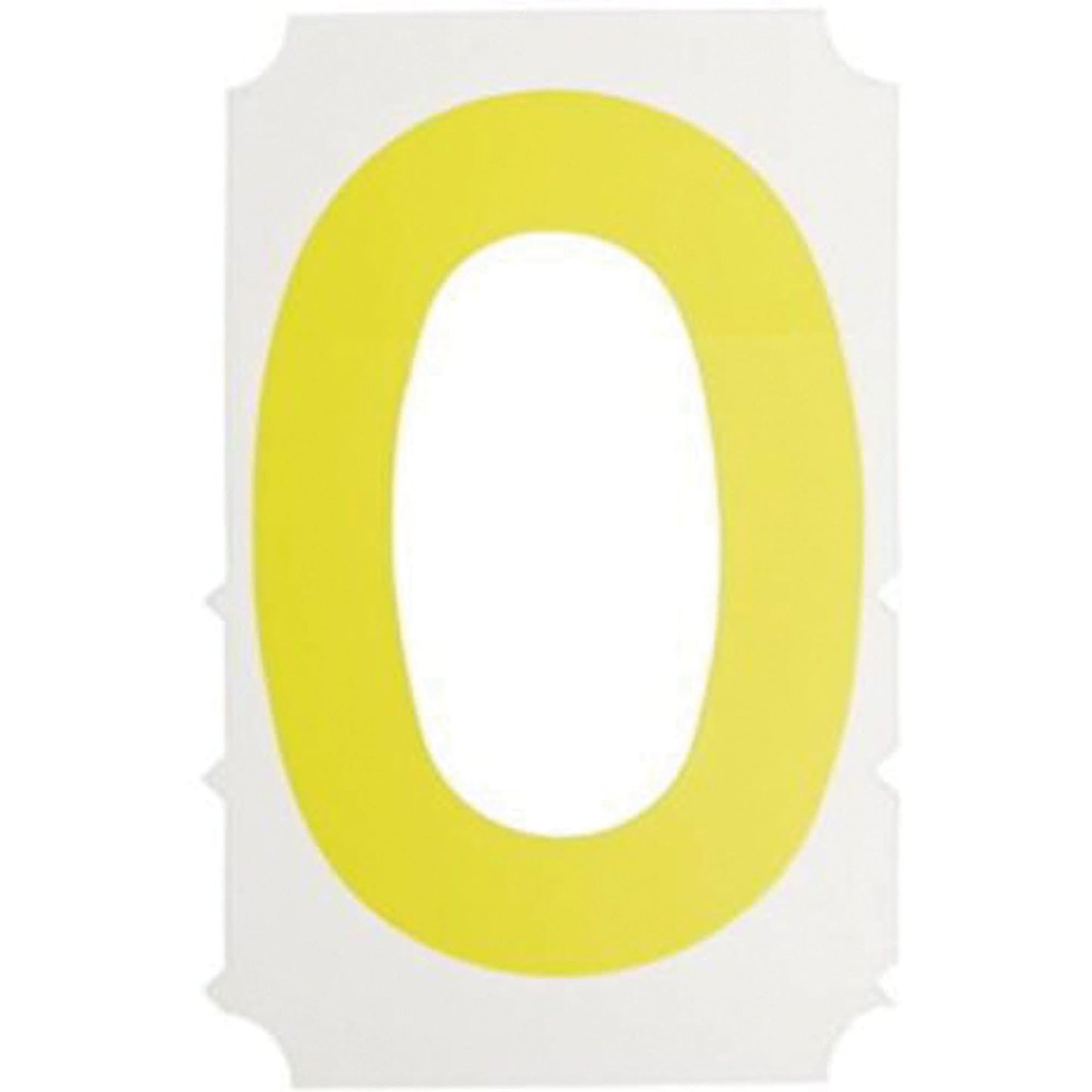 Quick-Align® Individual Gothic Number and Letter Labels, 0, 3" H, Yellow