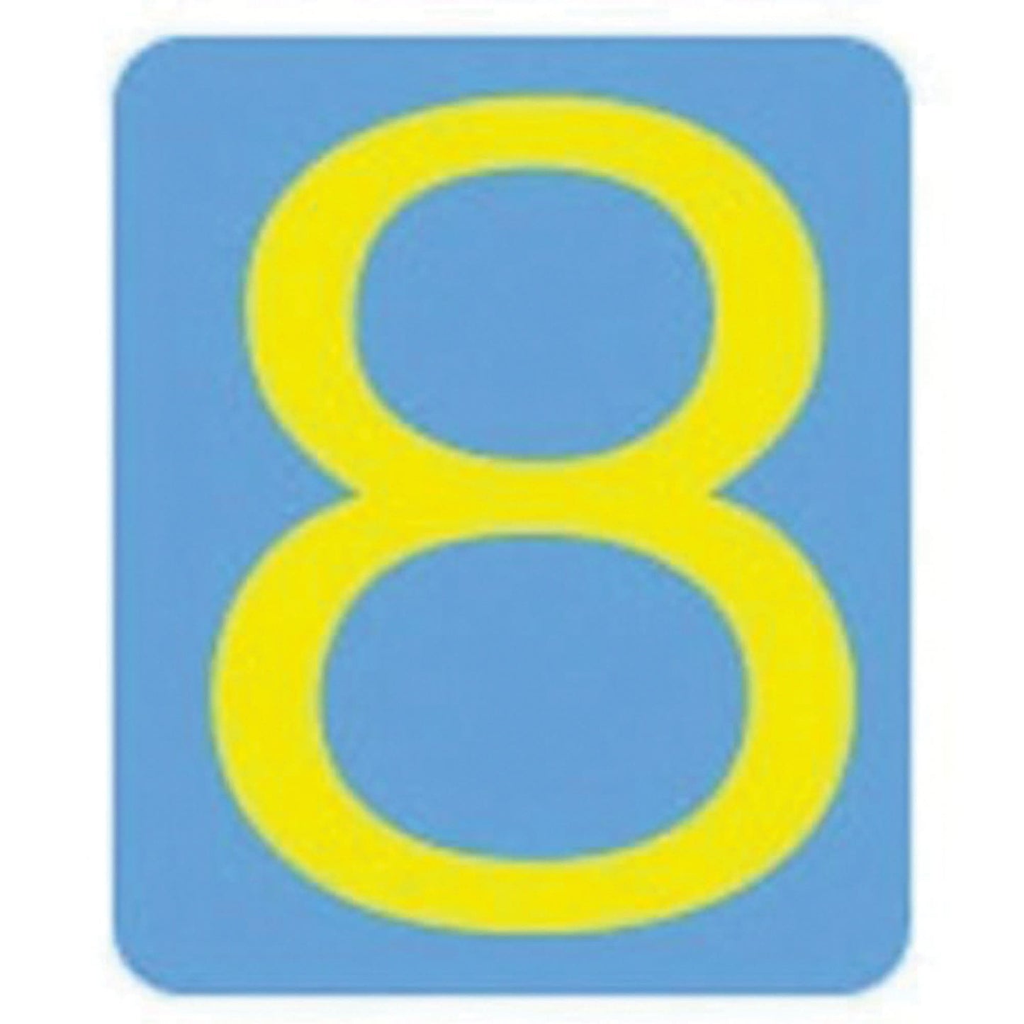 Quick-Align® Individual Gothic Number and Letter Labels, 8, 3" H, Yellow