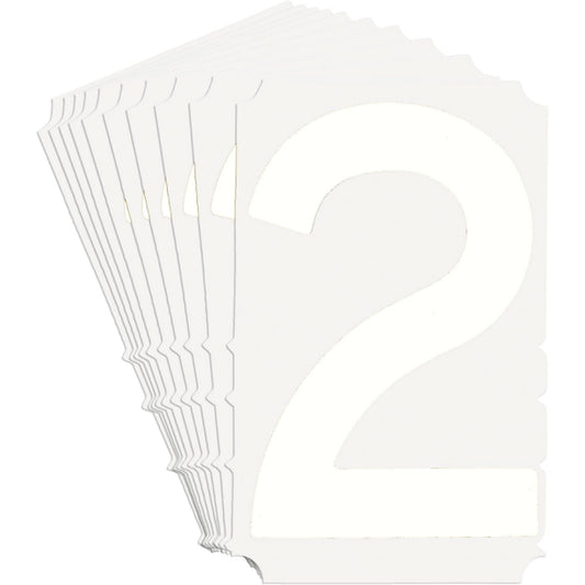 Étiquettes individuelles Quick-Align® en chiffres et lettres gothiques, 2, 3" H, blanches